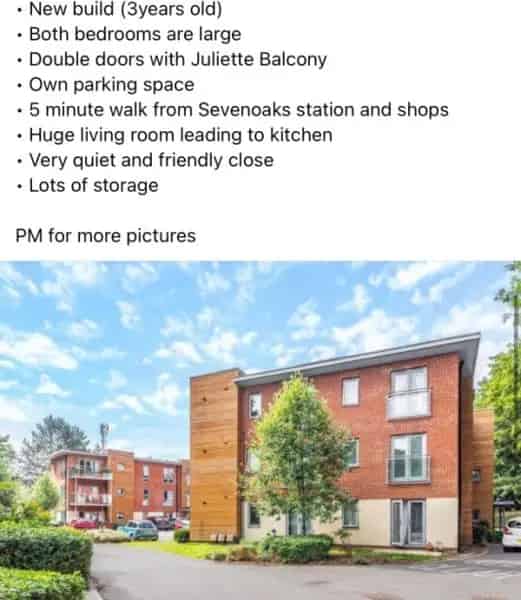 Large 2 Bed Flat Sevenoaks New Build Private Parking Close to Shops and Schools