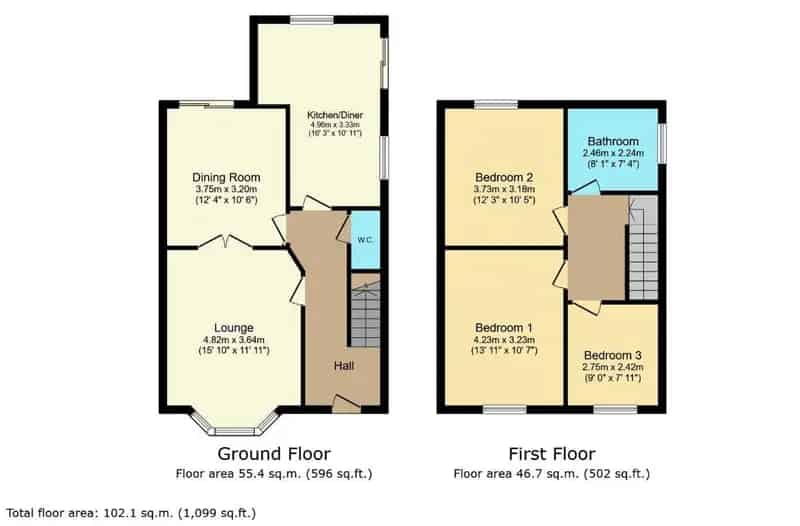 3 Bed Semi Detached House For Sale