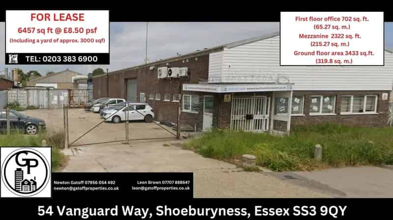 Industrial Unit to Let Vanguard Way Shoeburyness