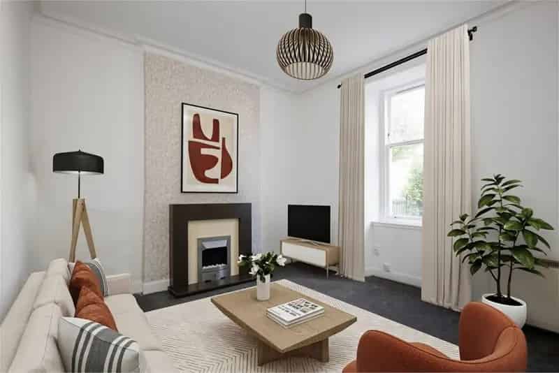 1 Bed Flat Leith Edinburgh - Modern Kitchen & Private Garden