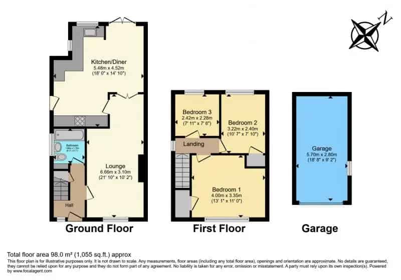 3 Bedroom Semi-Detached House with Garage and Garden