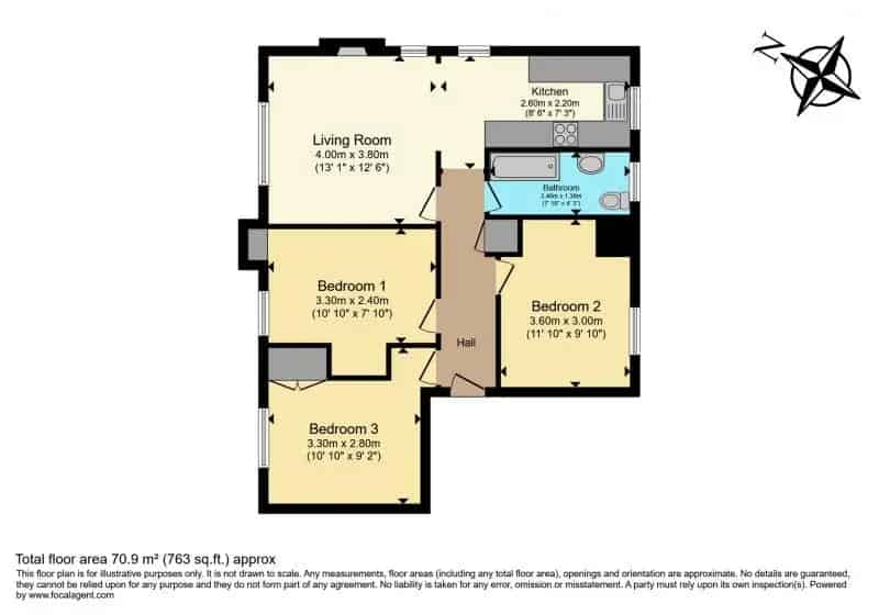 3 Bedroom Flat Stunning Views Top Floor Move In Condition