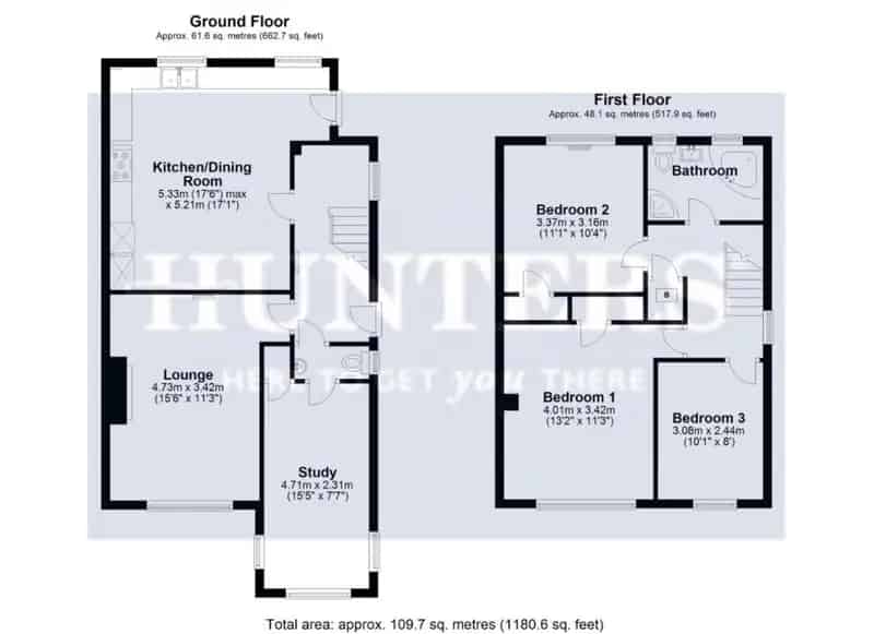 3 Bed Extended Semi-Detached House For Sale