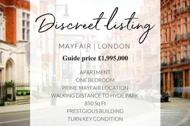 Mayfair Apartment for Sale 1-Bed 850 sq ft Luxury Flat
