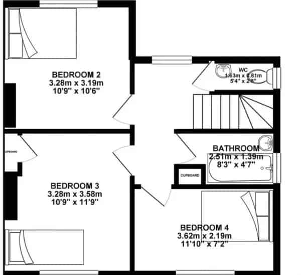3 Bed House Expandable to 4 or 5 Bed House Available