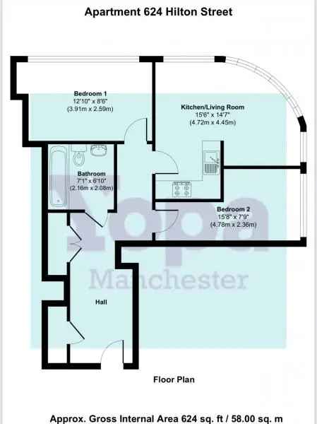 2 Bedroom Apartment Manchester Northern Quarter City Views