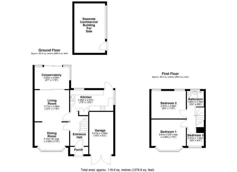 1 Bedroom Commercial Property House to Rent Emmer Green