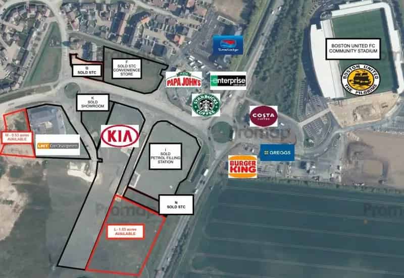 High Profile Roadside Serviced Plot Freehold A16 Boston