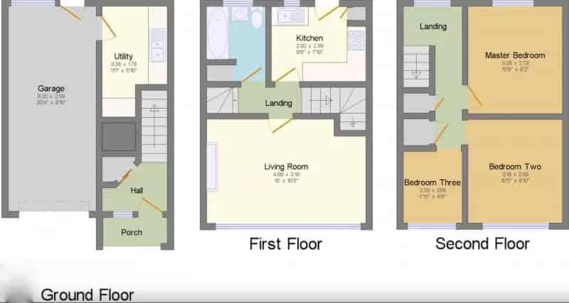 3 Bedroom Terraced House with Garden and Garage
