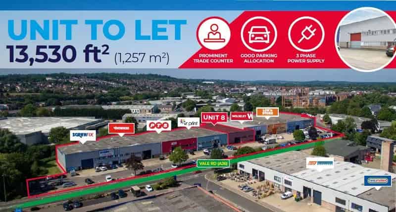 Warehouse Unit To Let - 5.1m Height, Electric Loading Door