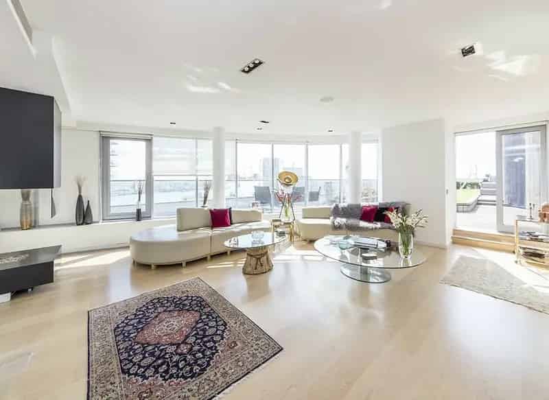 Luxury Three-Bedroom Penthouse with River and City Views