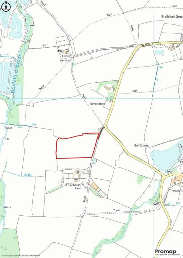 6.96 Acres of Land Near Brailsford - Grazing or Arable