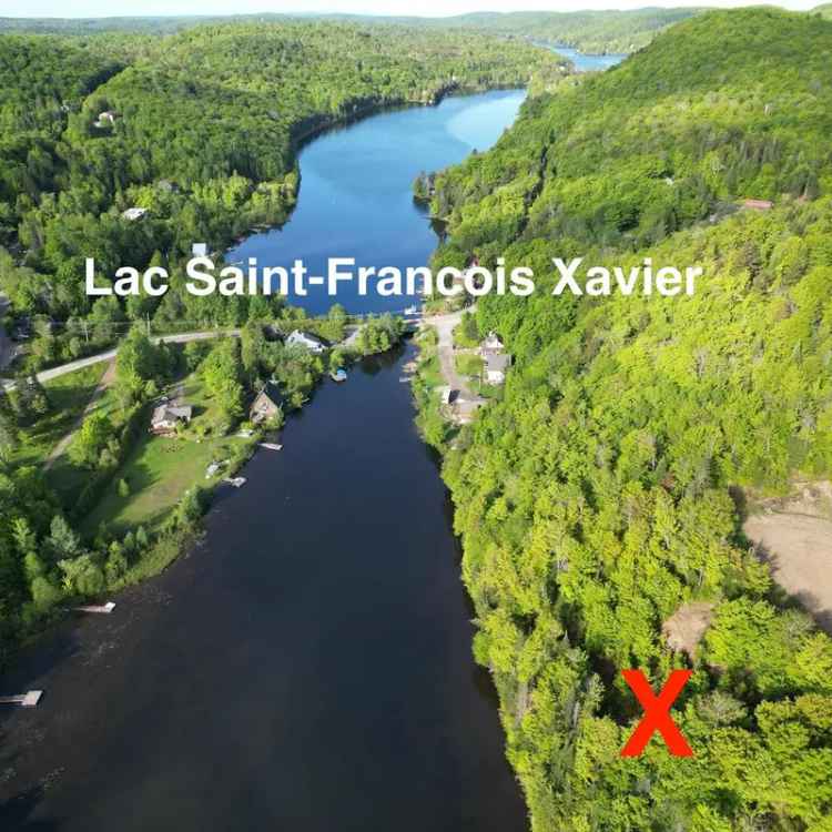 Navigable Waterfront Lot For Sale Lake Saint-Francois Xavier