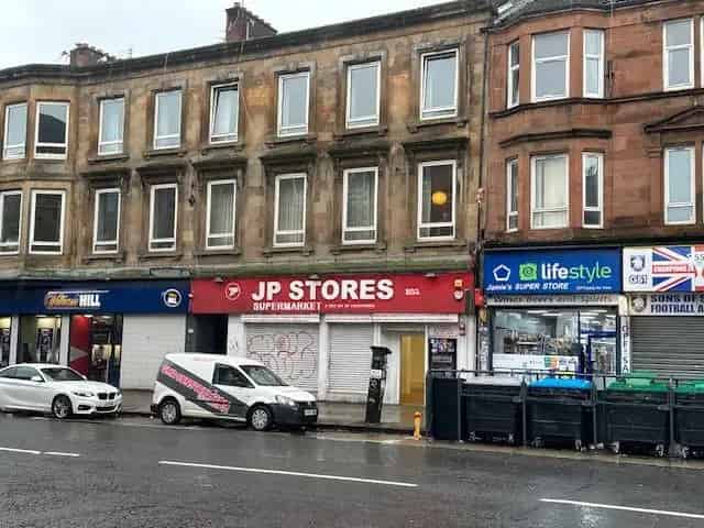 Glasgow Shop Unit 1273 sq ft Kinning Park Retail Space High Footfall