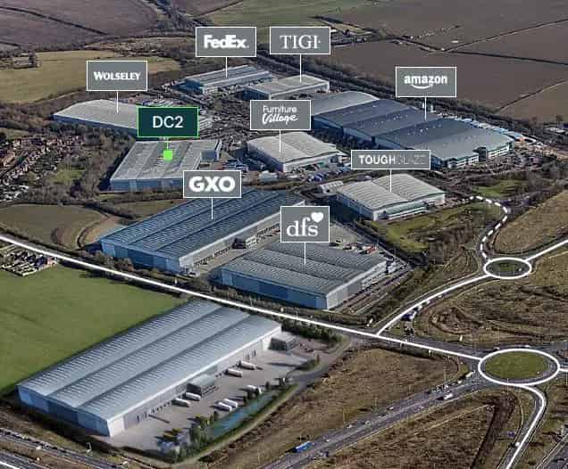 Warehouse for rent at Junction 13 M1