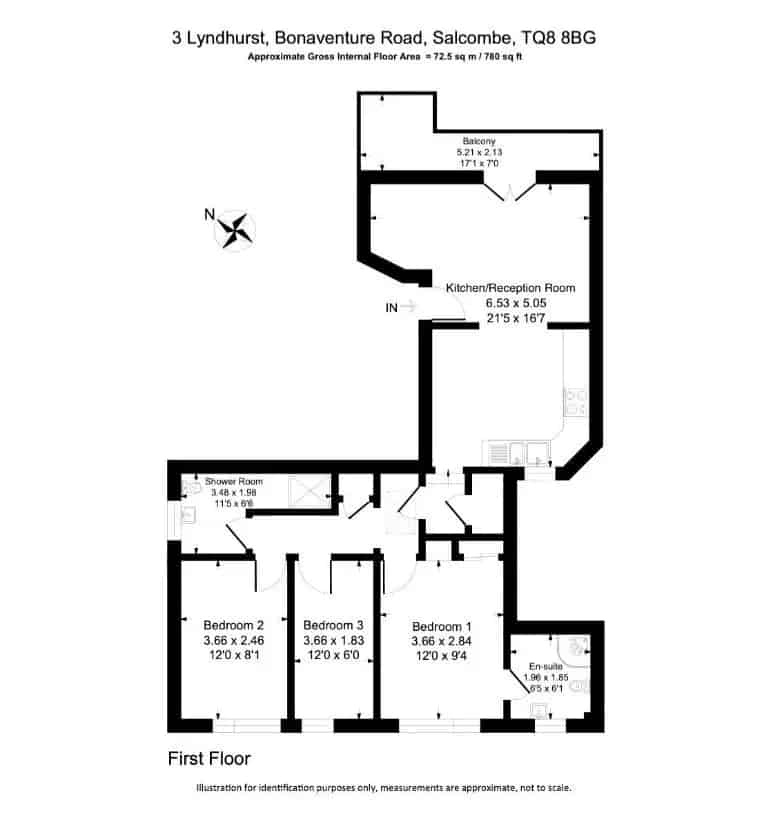 3 Bed Apartment for Sale in Salcombe with Estuary Views