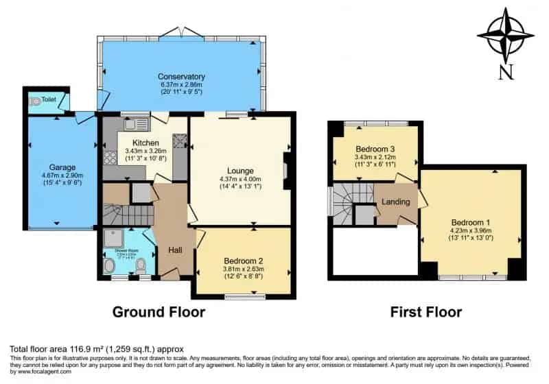 3 bedroom  Semi-detached bungalow