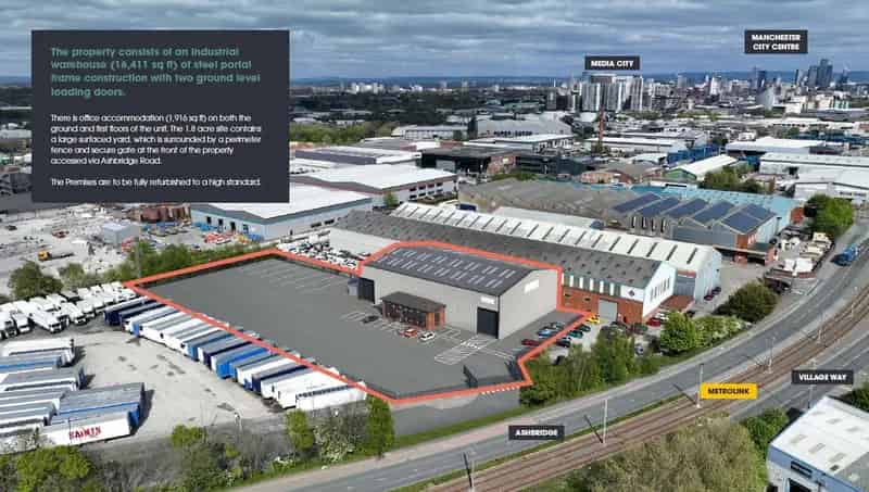 Trafford Park Warehouse 18327 sq ft For Sale or Let