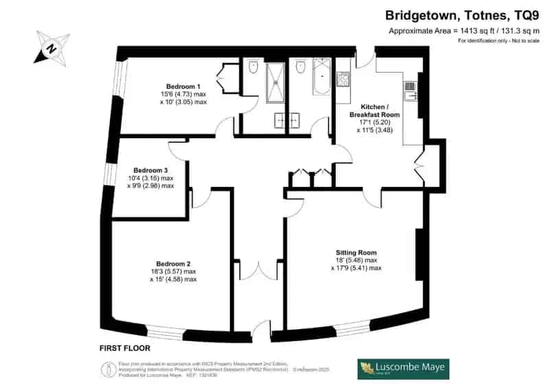 3 Bed Flat for Sale in Totnes Town Centre