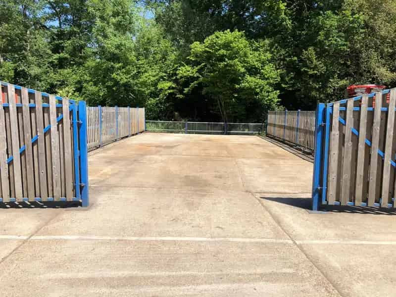 Secure Concrete Yard with Electric Gates and CCTV