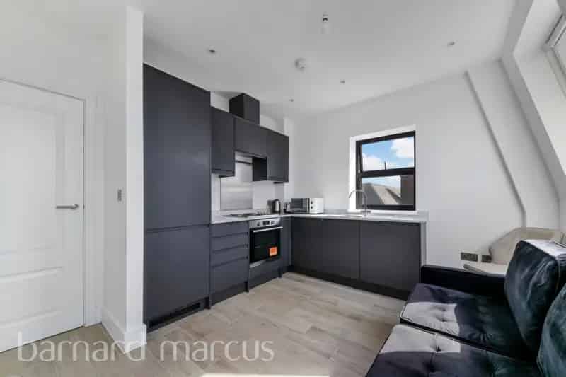 Modern Flat Open Plan Kitchen and Bathroom