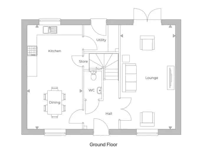 4 Bed House For Sale FIELD FARM - PHASE 2 THE CADEBY