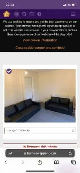 1 Bedroom House with Garden Storage and Built in Cupboard