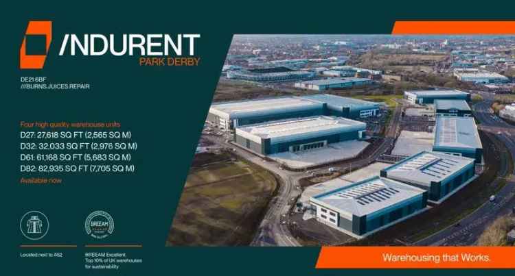 Indurent Park Derby: New Business Park Units Available Q3 2023