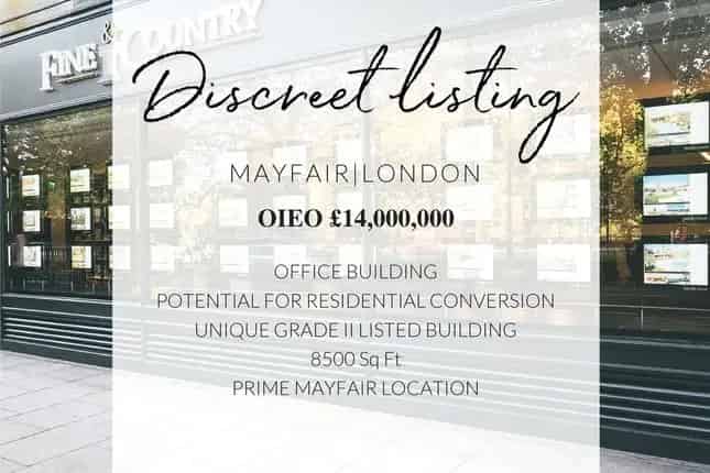 Mayfair Office Building - Grade II Listed - Residential Conversion Potential