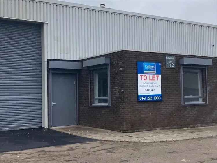 Refurbished Warehouse Clydebank Industrial Estate 4600 sq ft