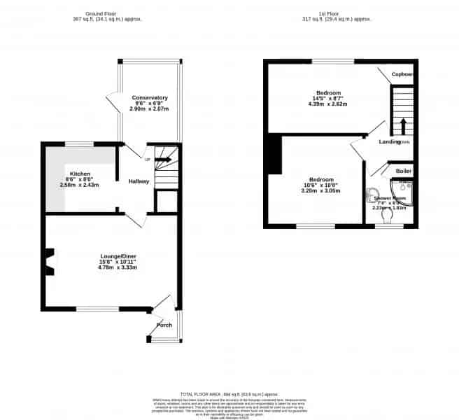 2 bedroom  Terraced house