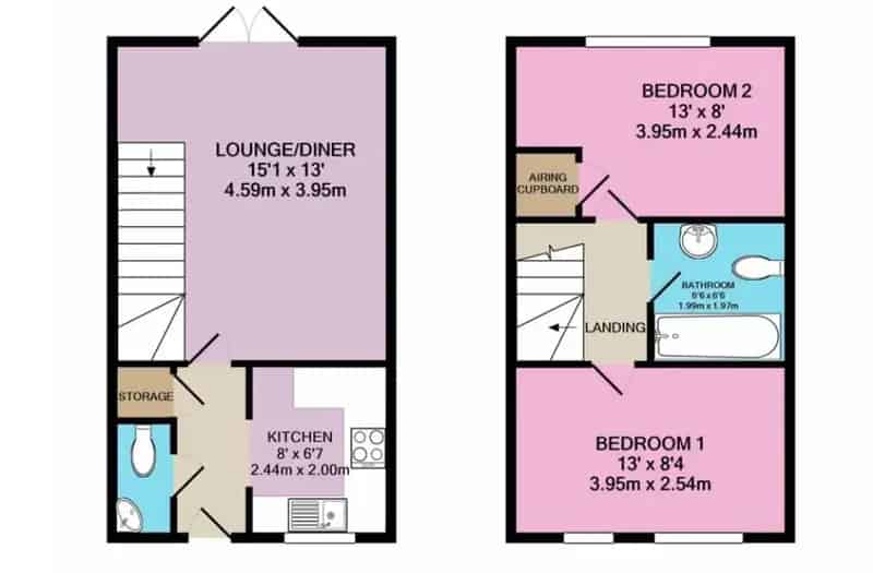 2 Bed Terrace House Sandhills Development