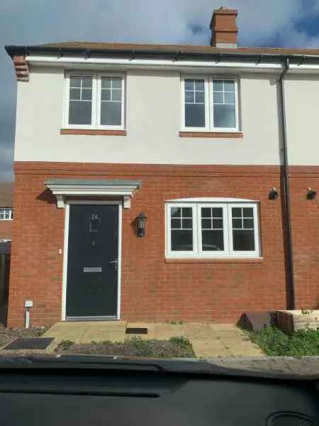 3 Bedroom End Terrace New Build with Parking and Shed