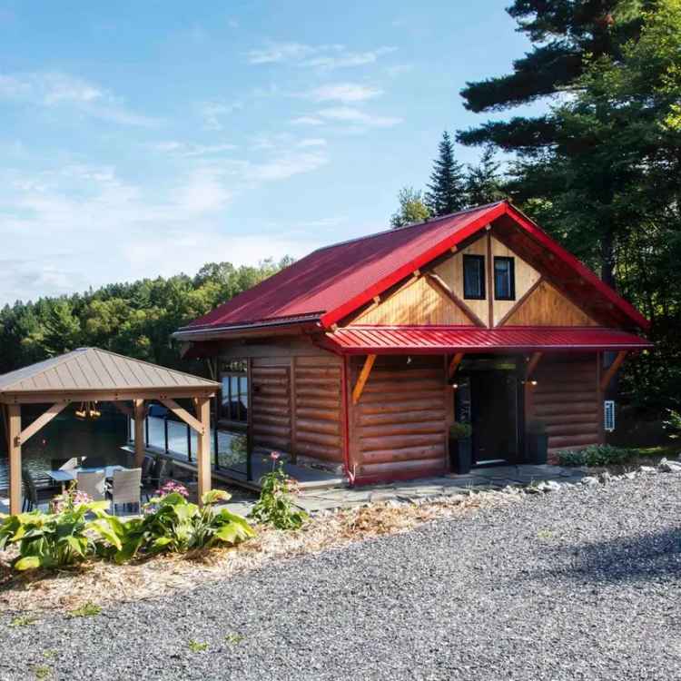 Lakefront Log Home Grand Lac St Francois 2 Bed 2 Bath Sauna