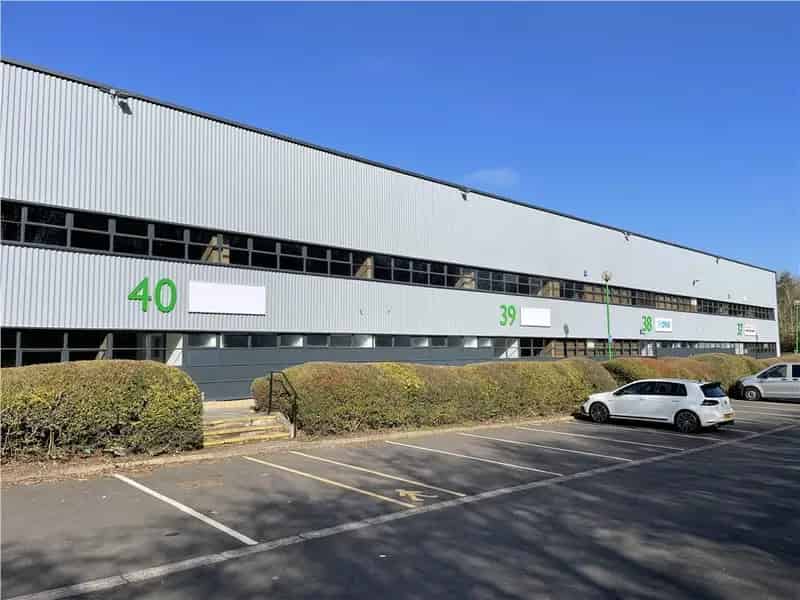 Industrial Warehouse with Two-Story Offices and Loading Bay