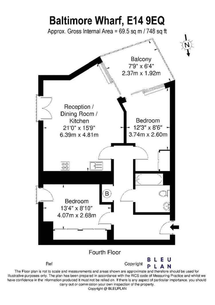 2 Bedroom Apartment House to Rent in Canary Wharf