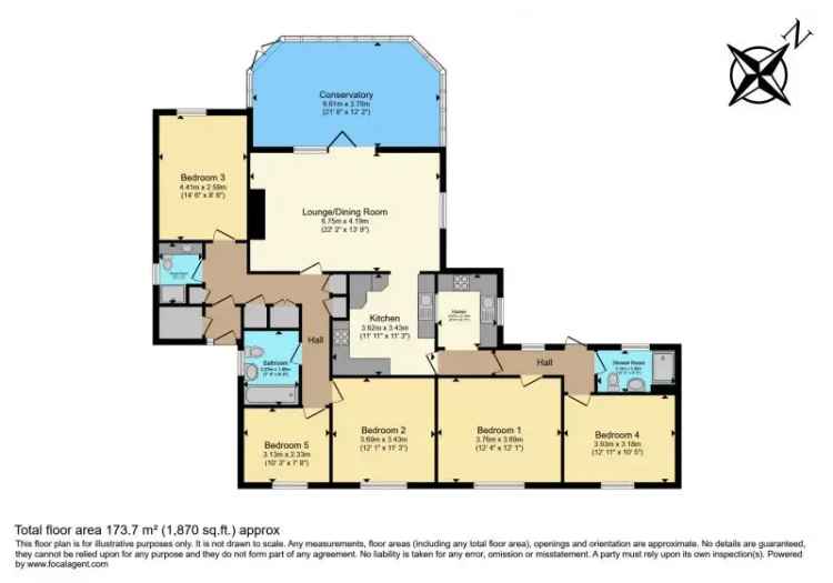 5 Bedroom Detached Bungalow Whitfield Large Plot Self Contained Living