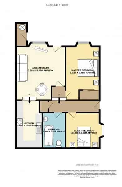 2 Bedroom Flat in Peterculter with Private Garden