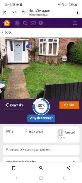 Large 3 Bedroom House Near St Mary Cray Station