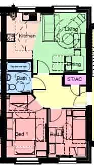 2 Bed Apartment Walton Peterborough - Zero Deposit Option