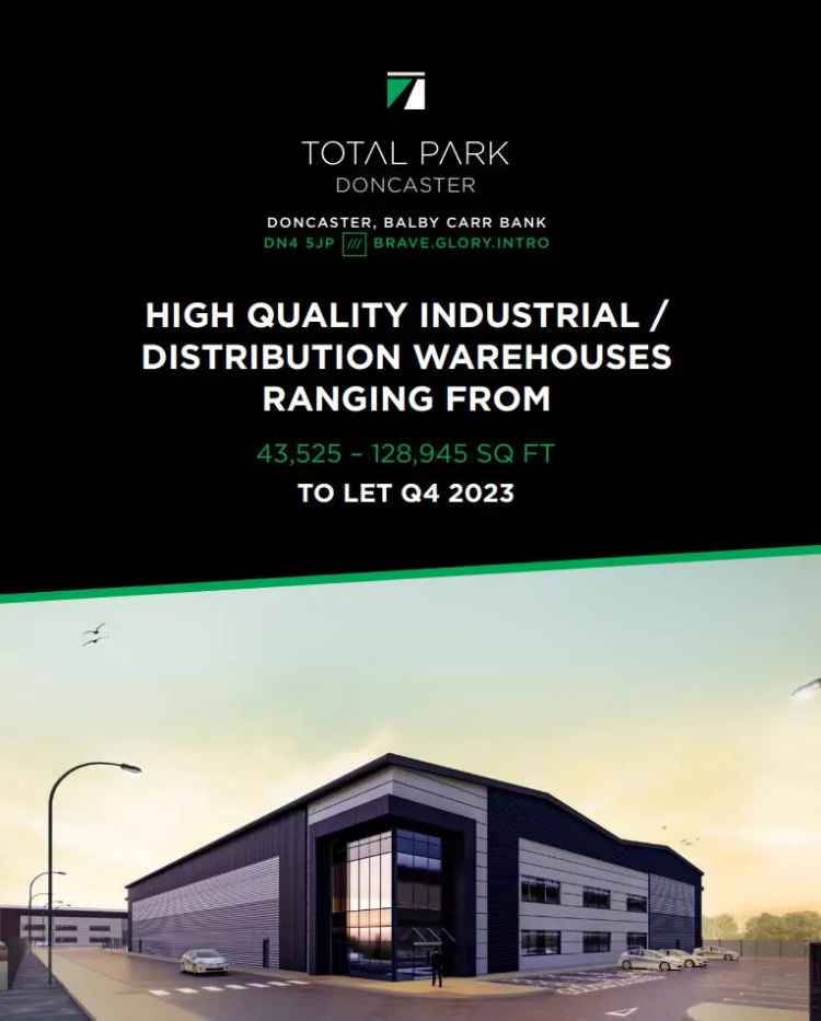 High Quality Industrial Warehouse Doncaster - Available Q4 2023