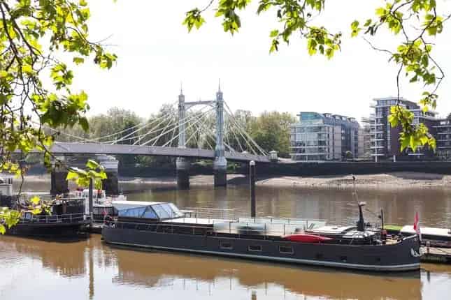 Luxury Riverboat for Sale on Chelsea Embankment