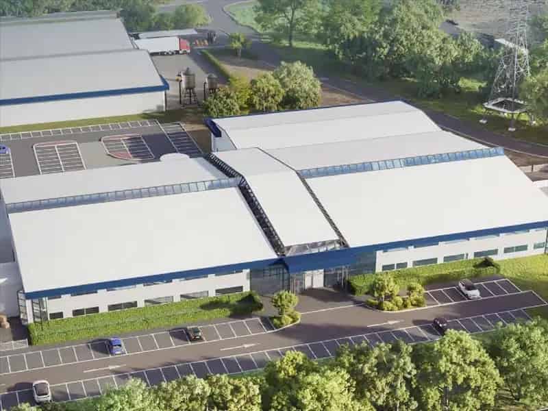 Steel Frame Industrial Warehouse with Office Space For Lease