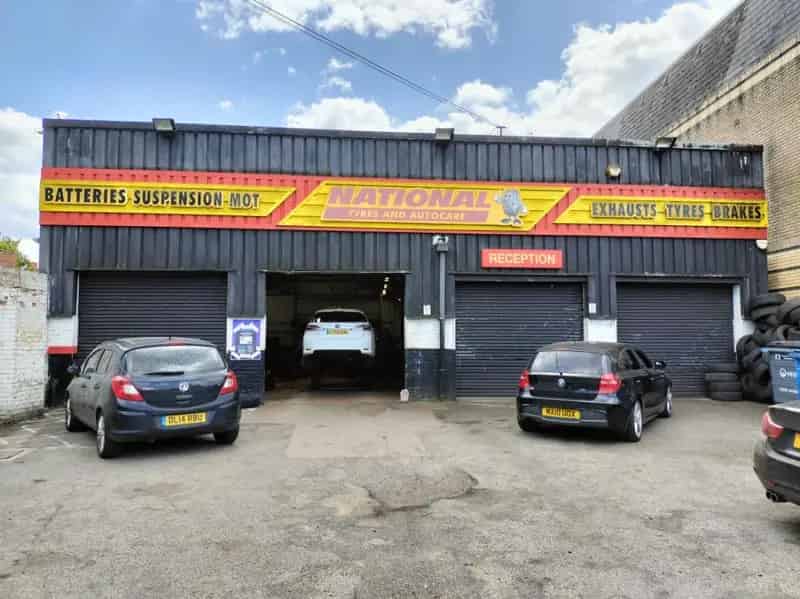 Industrial Unit Motor Trade Use Four Roller Shutter Bays Mezzanine Storage