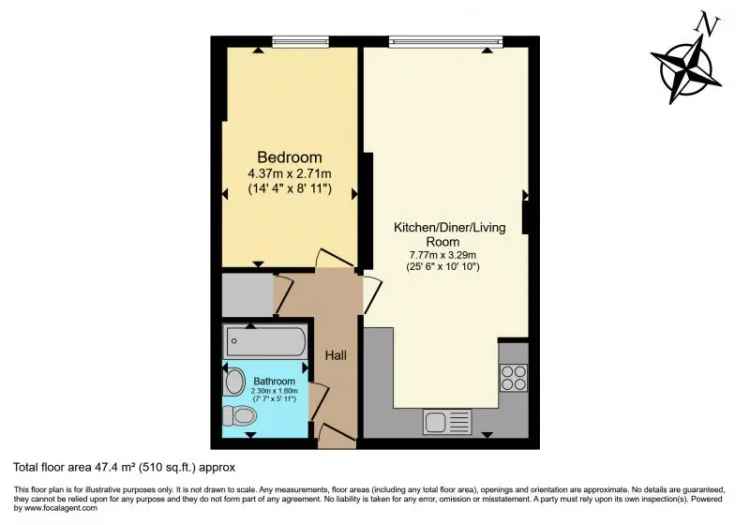 1 bedroom  Flat