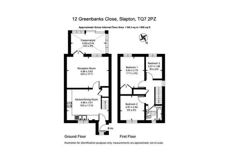 3 Bed Semi-Detached House for Sale in Slapton, Devon