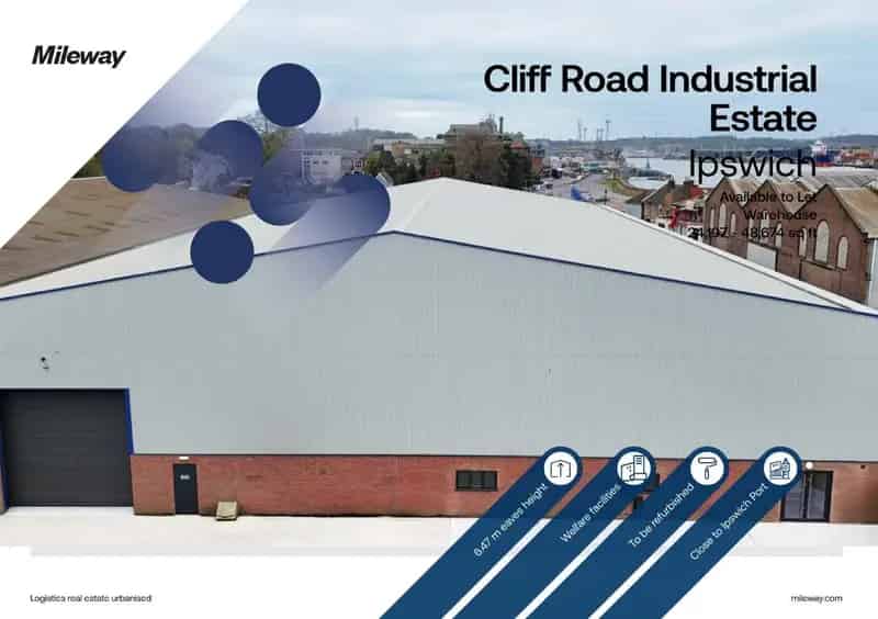 Industrial Units Ipswich 647m Eaves Height Near A14 A12 Felixstowe Port