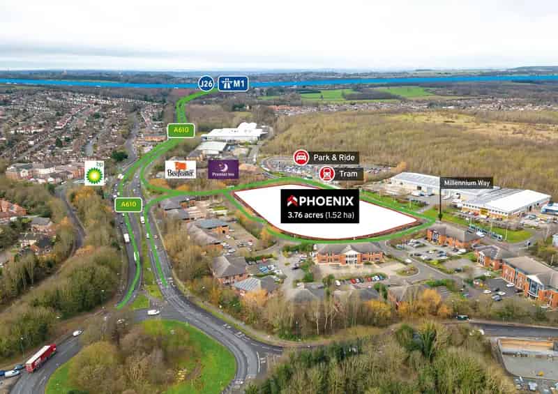 3.76 Acres Land for Sale Near J26 M1 Nottingham