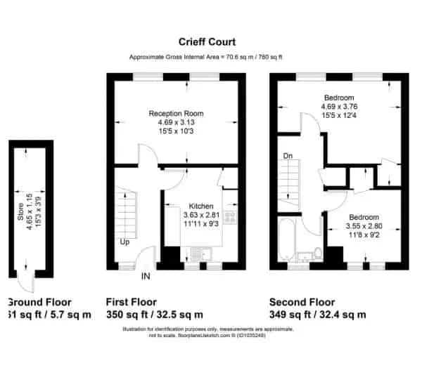 Large 2-Bed Split Level Maisonette Near Hampton Wick Station