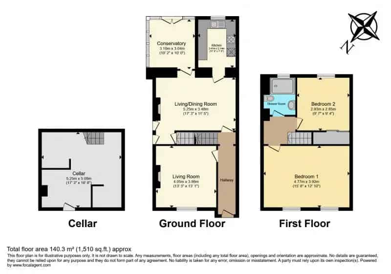 2 Bedroom Terraced House with Conservatory and Cellar